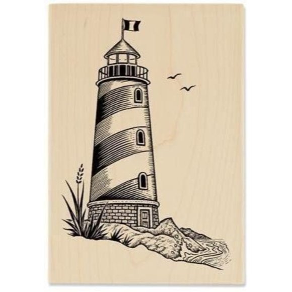 Stampabilities Beacon of Light - Rubber Stamp Ocean Sea - Picture 1 of 1